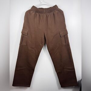 Brown Cargo Jogger Pants